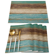 Set de 4 napperons en bois rustique pour table à manger - Décoration intérieure chic