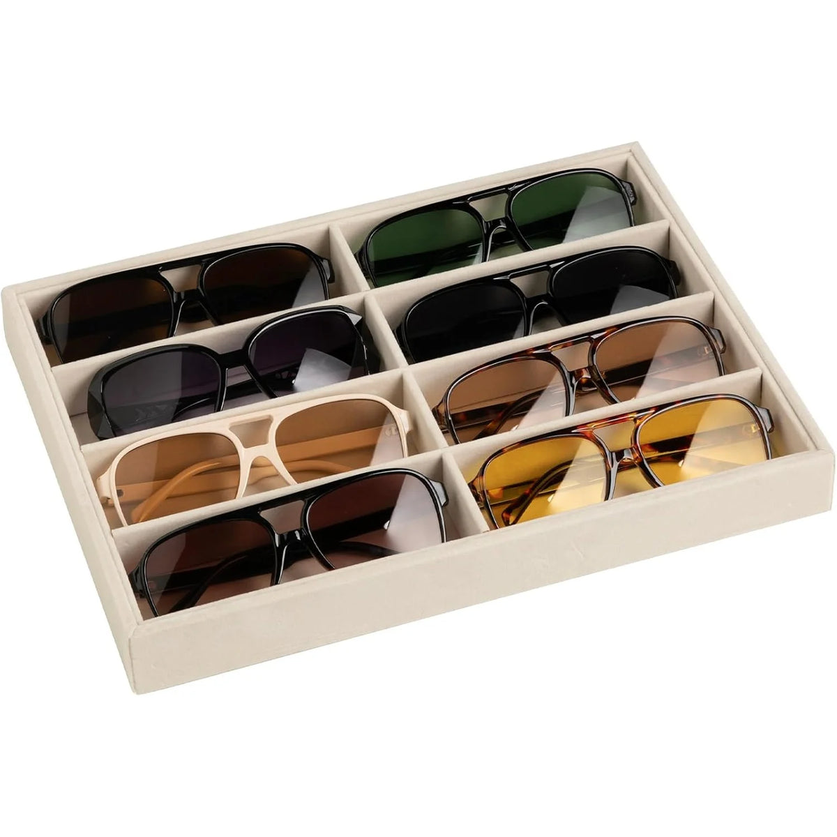 boîte lunettes beige boîte rangement bijoux moderne organisateur réutilisable matériau bois opaque
