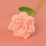 fleurs artificielles tricotées violet rose blanc jaune vert finement crochetées décoration intérieure artisanal