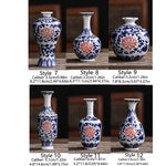 vases antiques porcelaine bleu blanc floral classique décoration intérieure vintage traditionnelpeonies handpainted officeornament