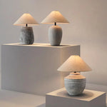 Lampe de table wabi-sabi en céramique vue de côté