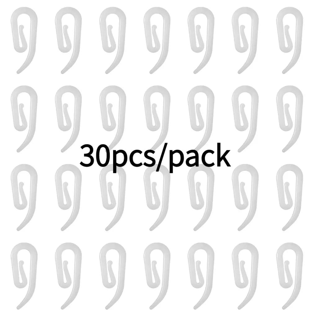 crochets suspension rideaux anneaux moderne blanc noir tissu coton solide attache fenêtre