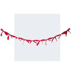 guirlande rubans satinés crème rose pâle noir bleu clair motifs floraux décoration élégante occasion