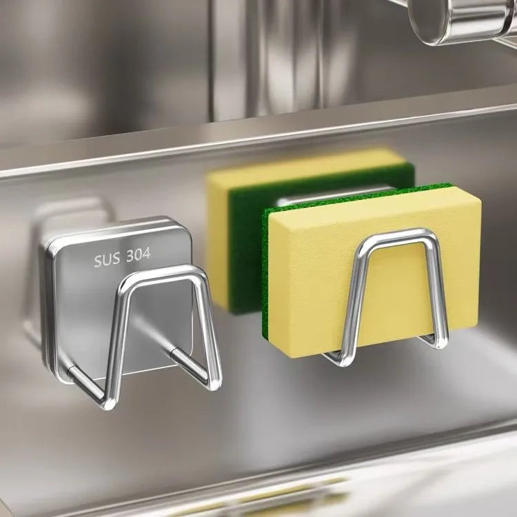 porte éponge acier inoxydable moderne éponges ustensiles cuisine adhésif minimaliste planche découpe couvercle casserole