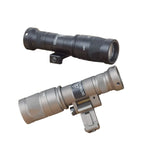 lampe torche tactique led noir texturée clip picatinny rechargeable chasse airsoft moderne