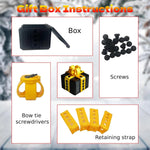 boîte cadeau noire or vis tournevis anniversaire noël saint valentin mariage halloween pâques salopes