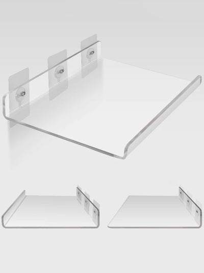 Étagère murale invisible acrylique transparente avec livre