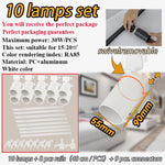 spots noir modernes gu10 12pcs fixés 55x90mm variable intensity