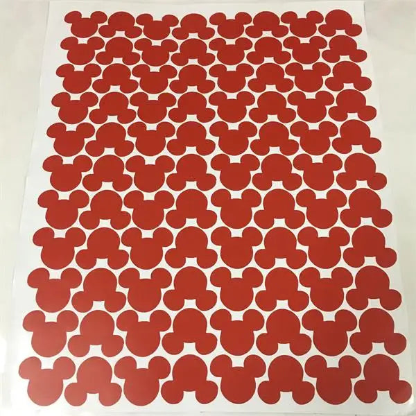 autocollants tête mickey mouse couleur bleu vert rouge rose noir simples chambre enfants decoration
