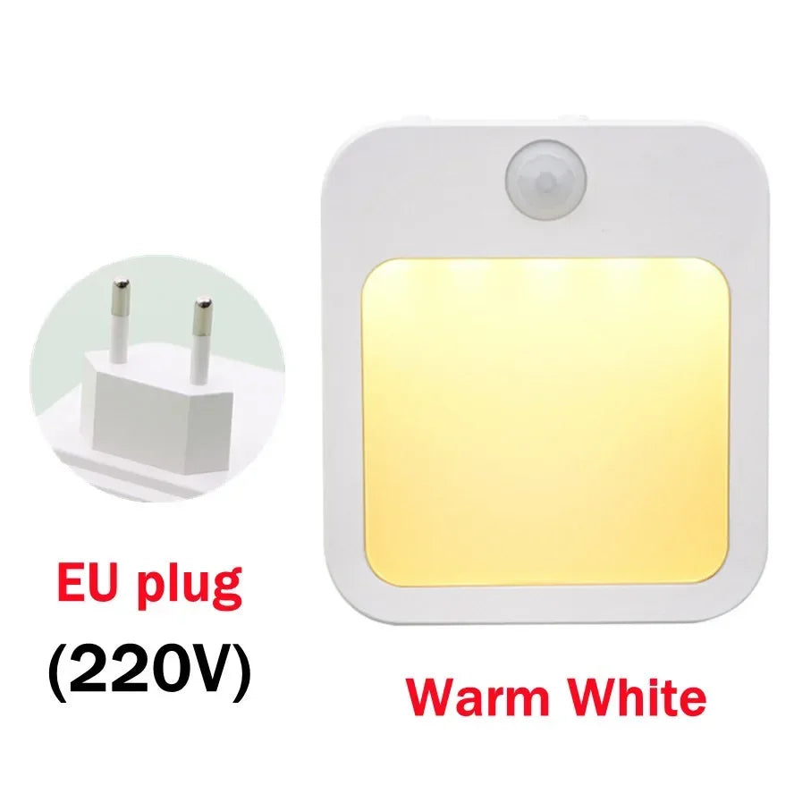lampe nuit led motion sensor prise murale blanc moderne ajustable sans fil chambre bébé