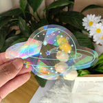autocollant holographique motif animalier papillon chat champignons effet arc ciel transparent moderne adhésif mur