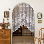 rideau blanc fleurs tulle transparent classique maison hospitalité