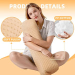 coussin ergonomique beige texture pointillée contemporain zip invisible amovible lavable 60cm 100cm