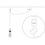 supports câble noir modernes lustres suspendus clip montage mur