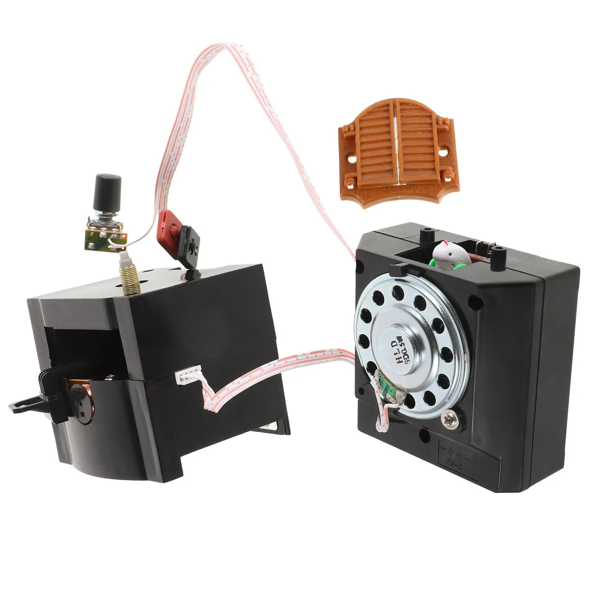 moteur horloge murale noir moderne interrupteur bouton ventilation roue dentée fixations