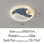 plafonnier led moderne blanc bleu nuit lune étoiles designintérieur lumière chambre enfants