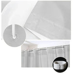 rideau douche gris moderne tissu lisse ourlet standard éva opaque tringle