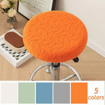 housse tabouret bar velours rayures modernes bleu orange vert gris blanc