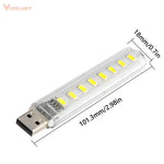 lampe led rechargeable usb transparente moderne leds veilleuse camping portable compact