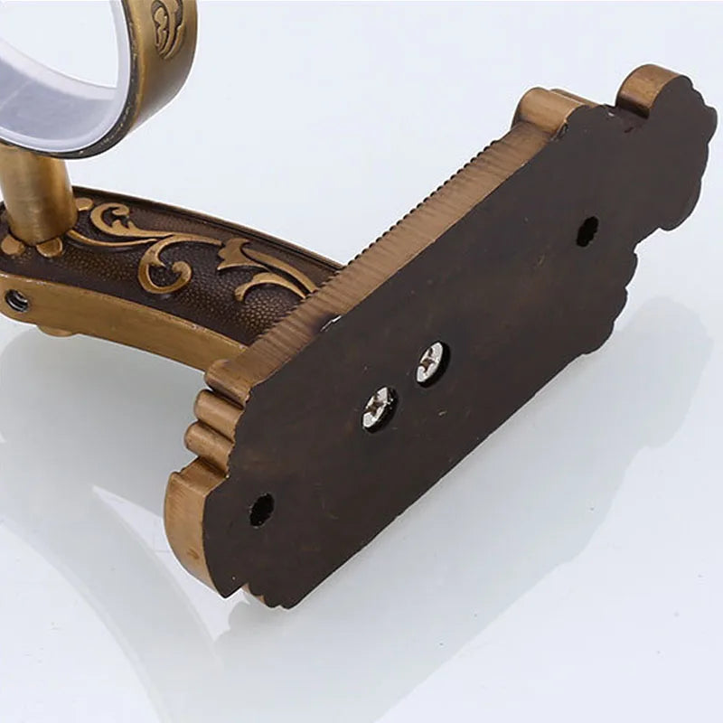 porte brosses toilette mural bronze blanc floral vintage fixations vis brosses blanches support opaque