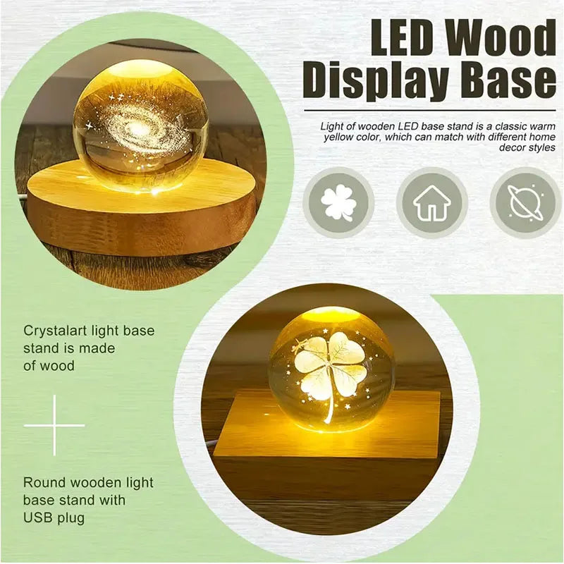veilleuse led rechargeable bois moderne base présentation lumineuse cable usb controle rond minimaliste 6cm