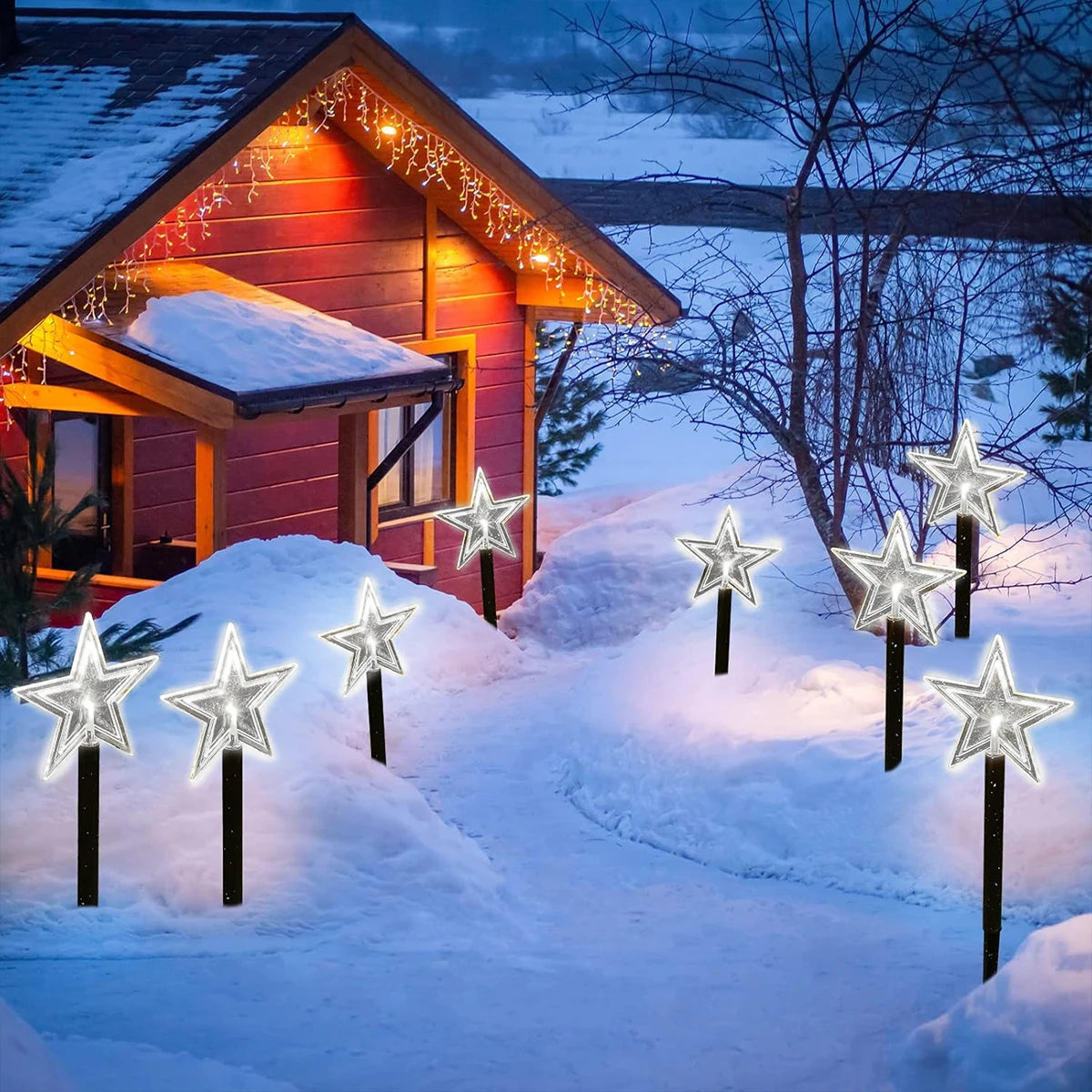 Lampe solaire placée sur une terrasse en bois