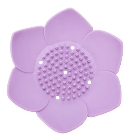 porte savon silicone fleur lotus noir blanc gris rose vert bleu violet moderne salle