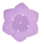 porte savon silicone fleur lotus noir blanc gris rose vert bleu violet moderne salle