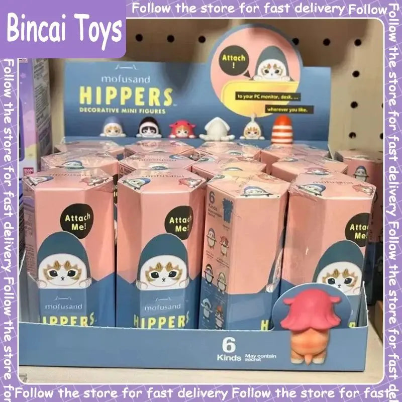figurines kawaii chats bleu rose blanc cartoon decoration intérieure cadeaux noel amusante unique passionnés