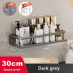 étagère murale blanche moderne adhésive étages rangement salle bain produits cosmétiques 30cm 40cm