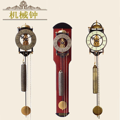 Horloge murale rétro mécanique cuivre pur vue d'ensemble