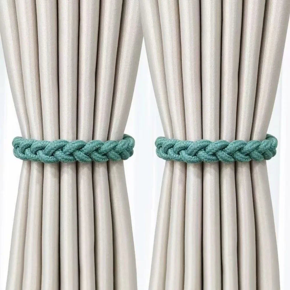 rubans fenêtre adhésifs gris blanc jaune tissés modernes bohémiens polyestercoton
