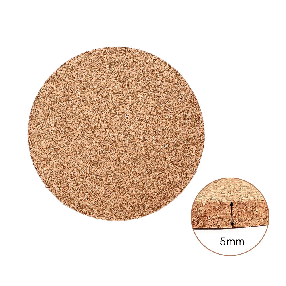 coasters liège marron clair simples rustiques antidérapants table decoration maison