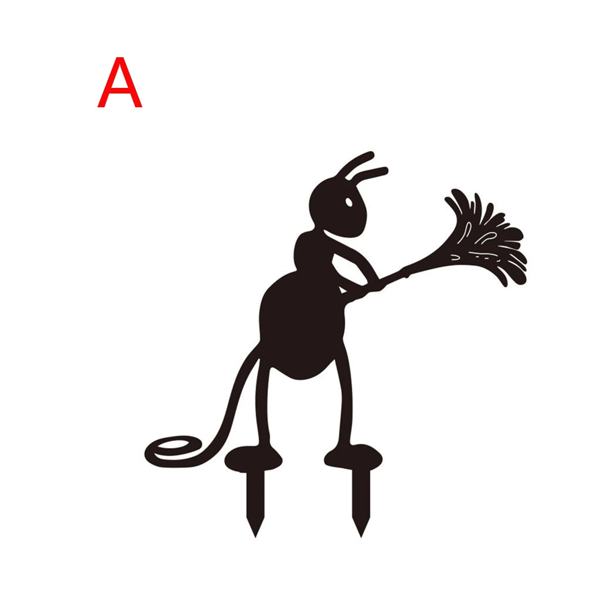 figurines insectes noires art minimaliste jardin décoratives extérieures sol đen giản dị cho