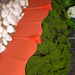 grille jardin moderne pliable couleurs vert rouge blanc noir texture plissée clips fixation