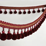 ruban décoratif boho chic or gris blanc rose bleu pompons franges ourlets coudre