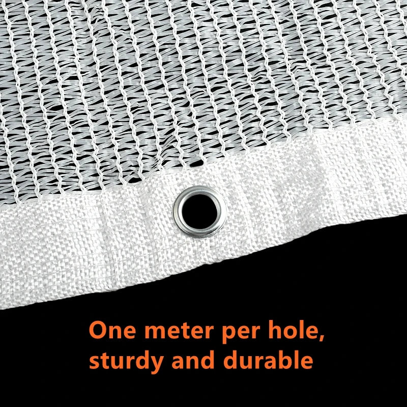filet protection solaire blanc opacifiant maille régulière anti uv moderne métalliques cordelette inclusion