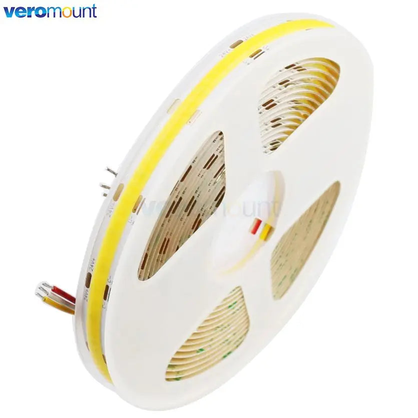 ruban led cob 12v 24v blanc jaune 50000h adhésif moderne 8mm 10mm lisse