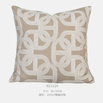 housse coussin carré motif léopard géométrique zigzag texture bouclée moderne polyester