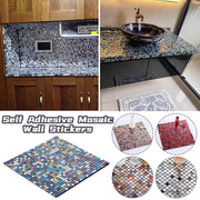sticker mosaïque moderne stickers muraux carreaux brillants doré bleu rouge rose violet adhésifs décoration