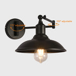 lampe murale industrielle bras pliant noir éclairage chambre coucher étude salon économique
