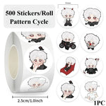sticker autocollant cartoon personnages mignons motifs colorés 500 pièces rouleau scrapbooking journal intime carnet