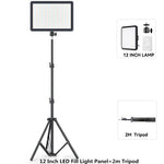 lampe led photo noir modulaire trépied réglable 12 pouces cct 2800k 9000k cdi 100