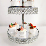 présentoir cupcakes or strass élégant support métal miroir classique desserts table basse service thé