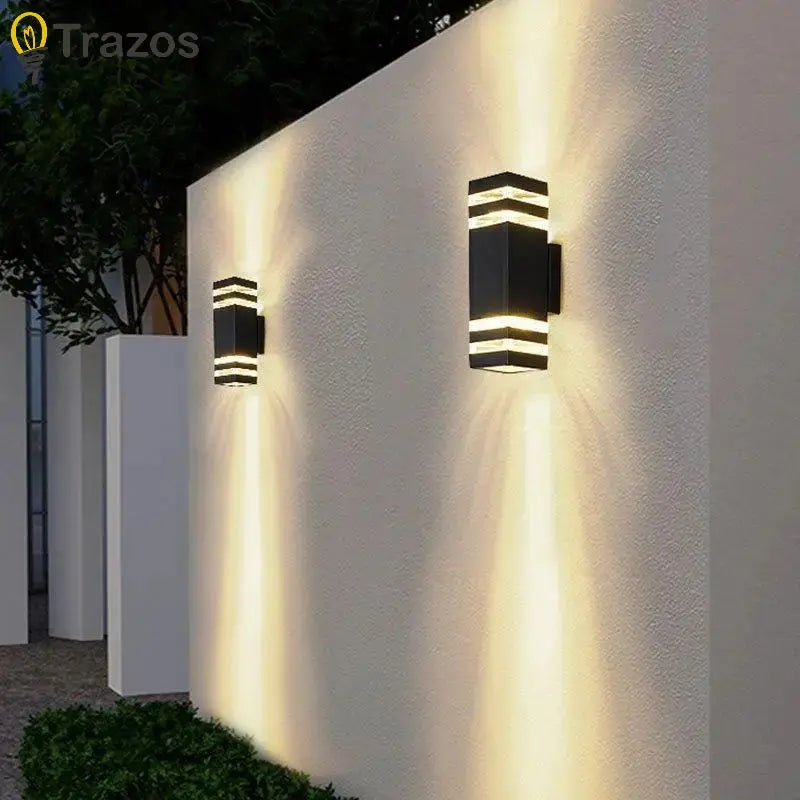 applique murale led moderne noir sans grille extérieure hydrofuge 85265v