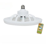 ventilateur lampe led blanc moderne minimaliste vitesses télécommande e27 ac85 265v