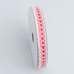 ruban gros grain polyester motif points rouge blanc vertclair orange palerosebleu cadeau artisanat décoration