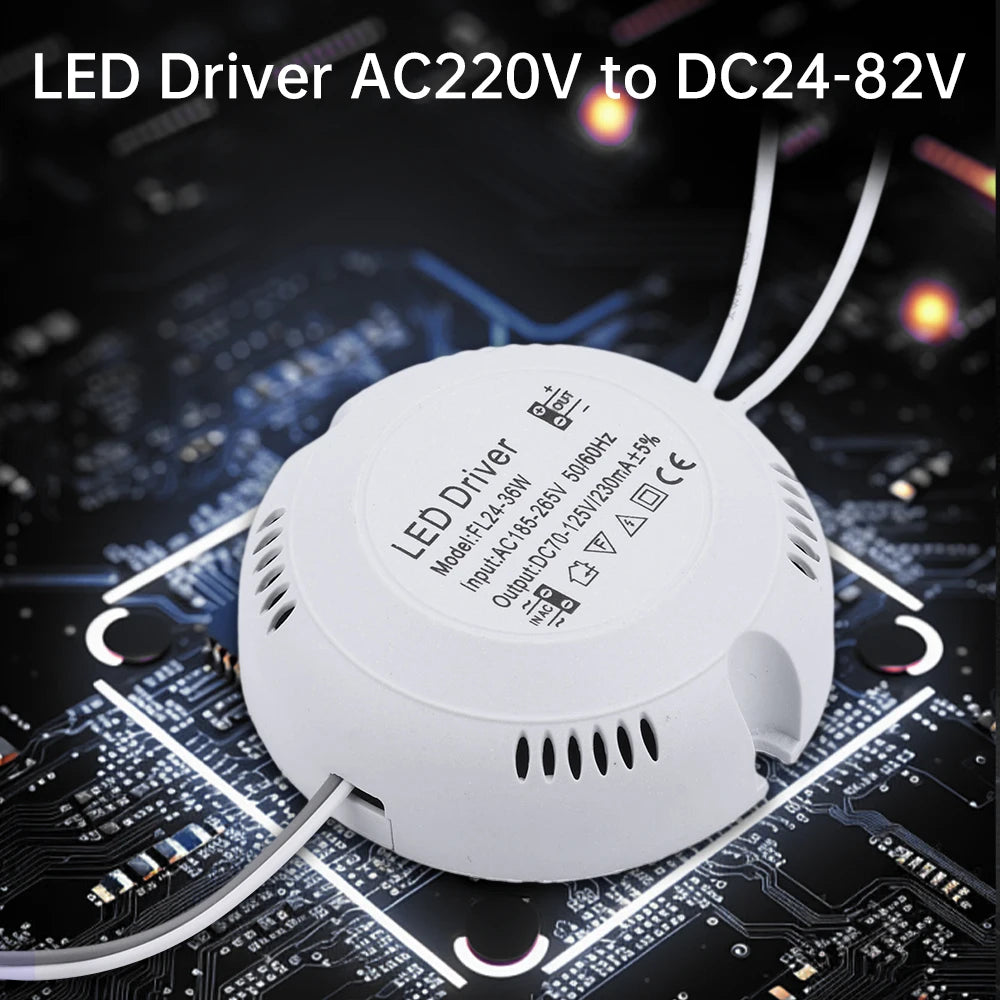 driver led alimentation transformateur éclairage 8w 12w 18w 24w 36w blanc moderne 24v 82v