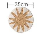 décorations murales bohèmes tressées soleil rond opacité totale rustique 35cm 30cm 25cm