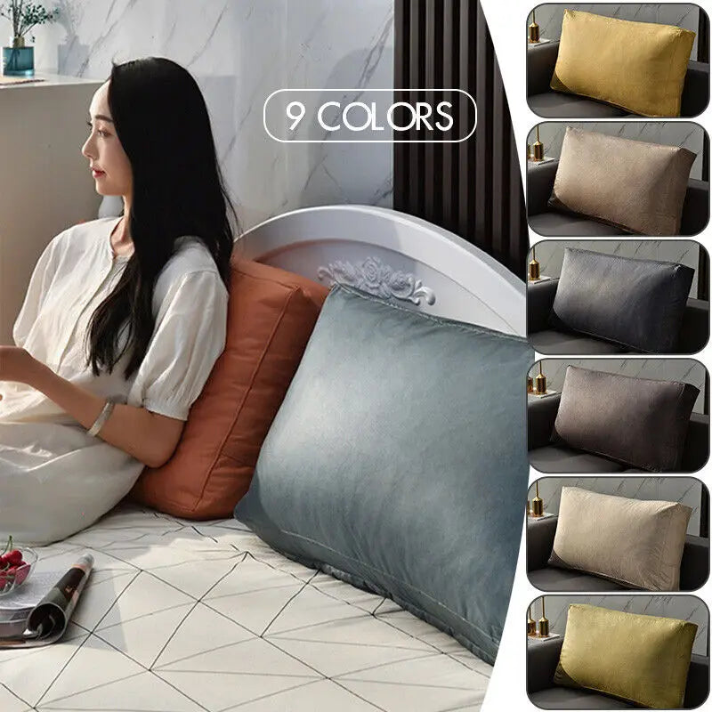 Taie d'oreiller douce en simili cuir pour salon